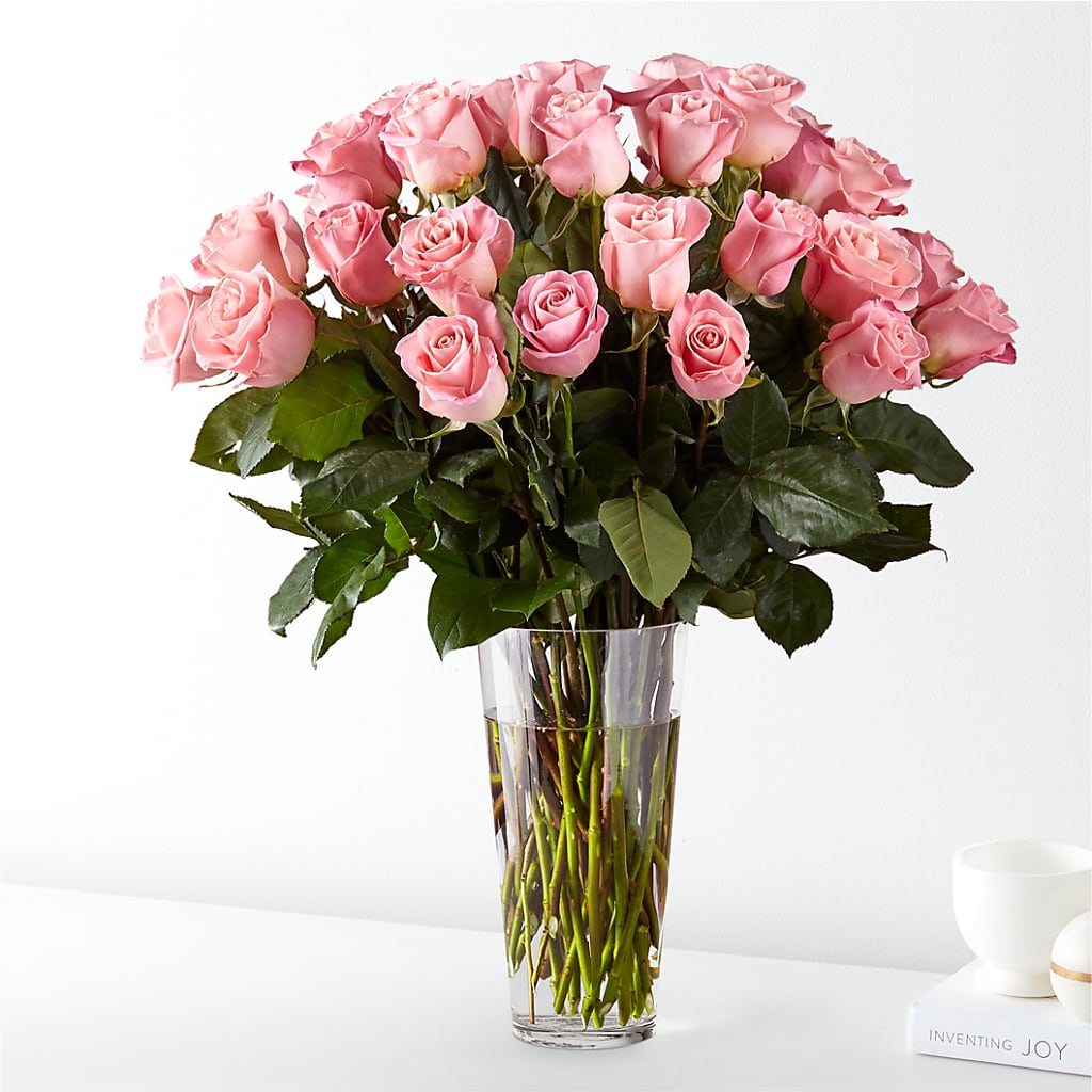 Long Stem Pink Rose Bouquet – House Of Flowers, Breckenridge TX