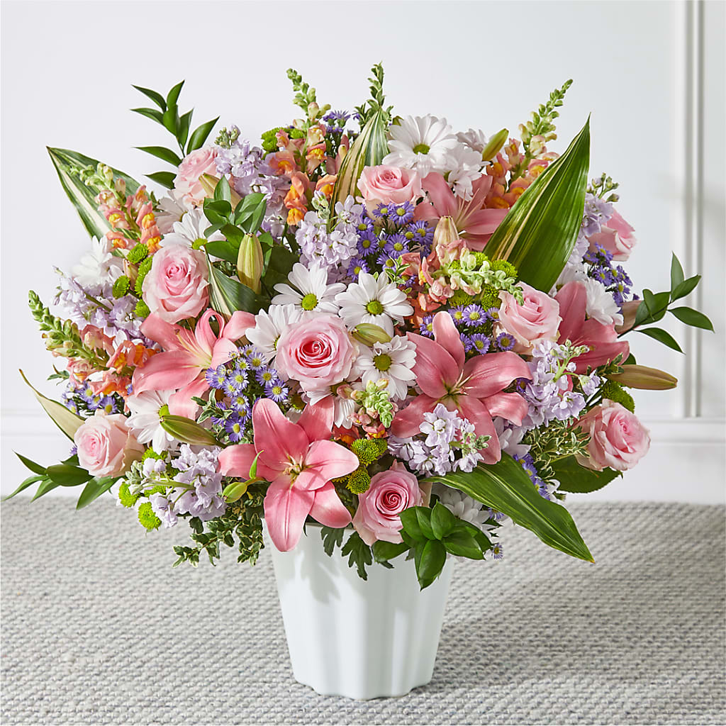 Abundant Compassion Floor Basket – House Of Flowers, Breckenridge TX