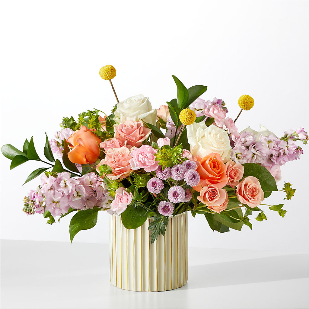 French Market Bouquet with Ivory Vase – House Of Flowers, Breckenridge TX