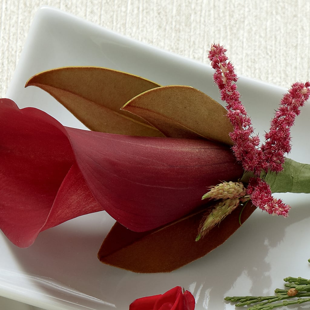 Red Calla Boutonniere – House Of Flowers, Breckenridge TX