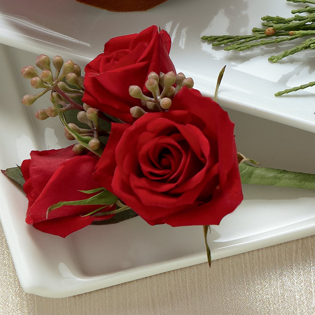 Red Spray Rose Boutonniere – House Of Flowers, Breckenridge TX