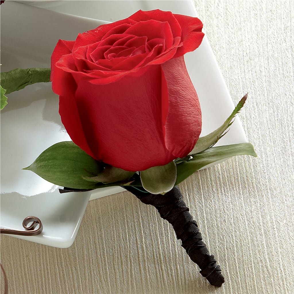 Red Rose Boutonniere – House Of Flowers, Breckenridge TX
